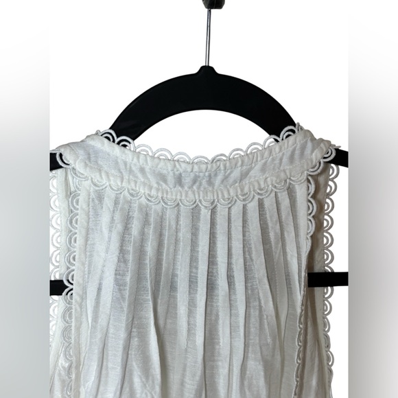 Anthropologie Ranna Gill Linen Lace Tank Top XXS White Boho Cottagecore - Picture 5 of 11